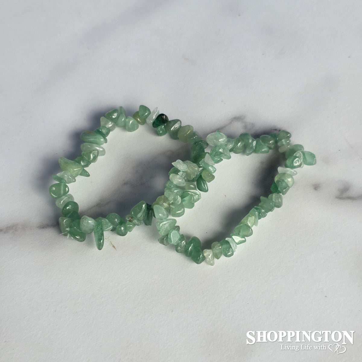 Crystal Gemstone Chip Bracelet - Aventurine