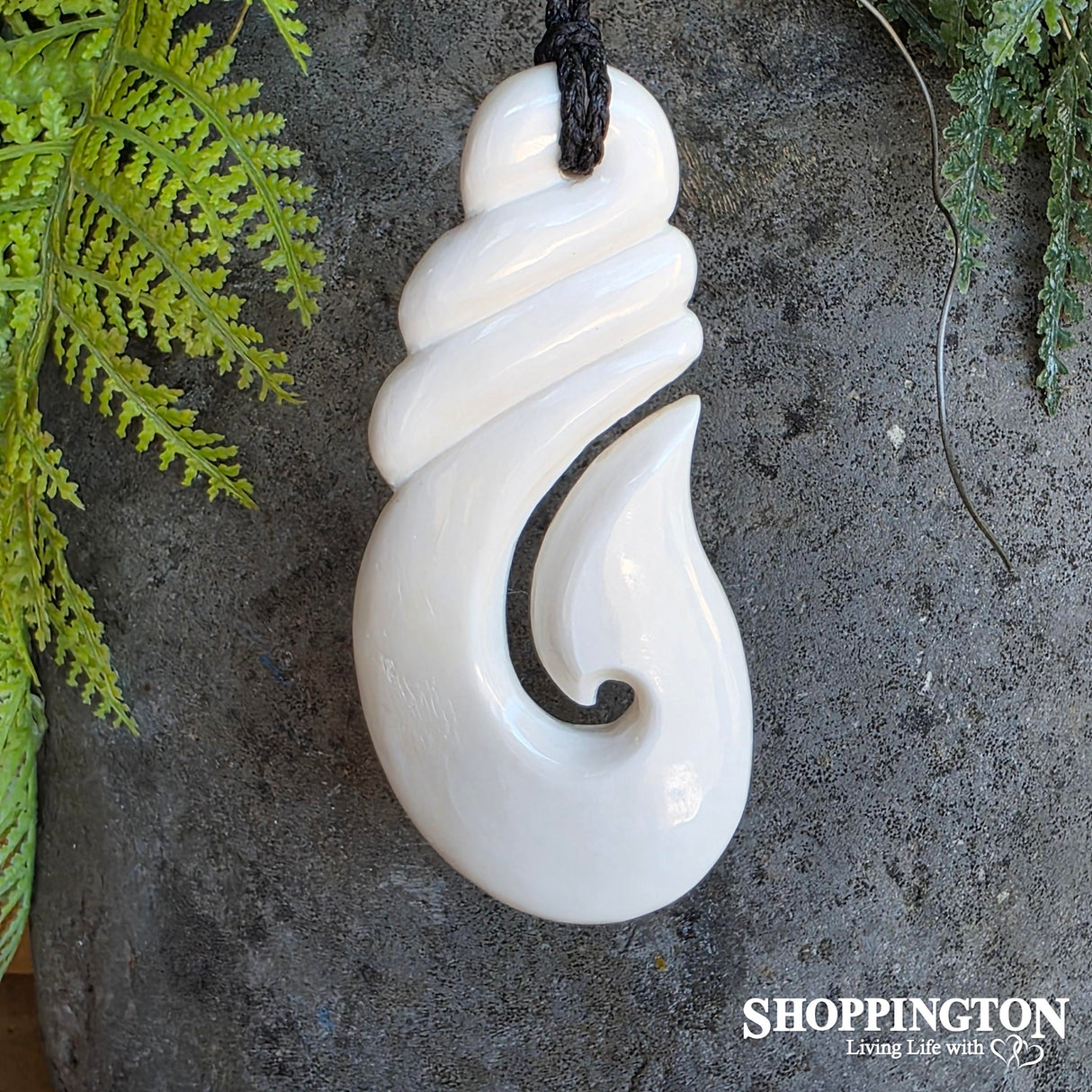 Bone Carved Hook (Lge)