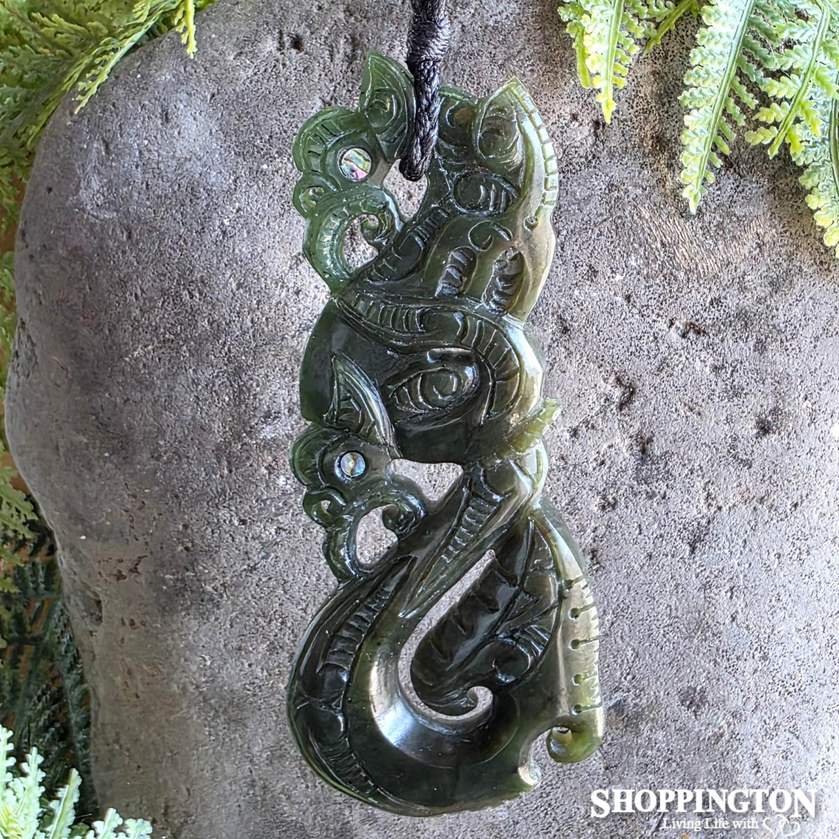 Pounamu Pendant - Double Manaia