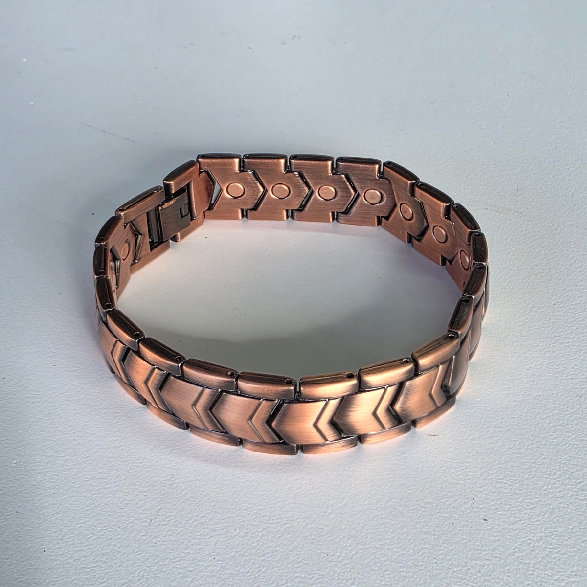 Copper Magnetic Chain Bracelet - Arrow Link