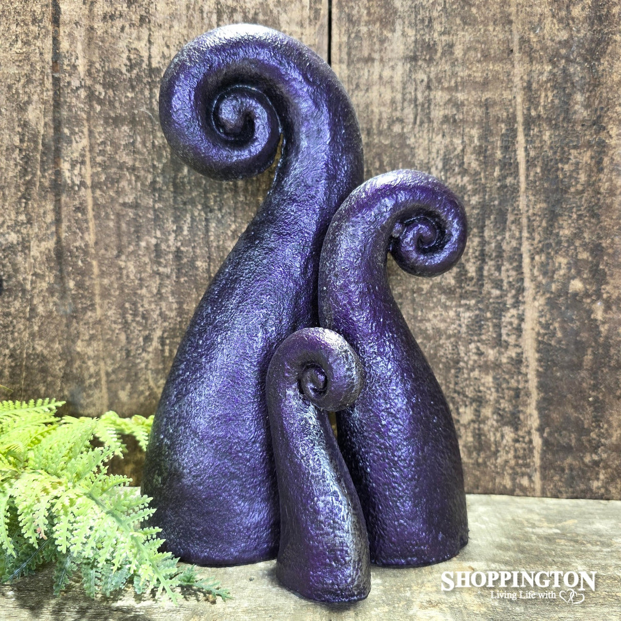 Pottery Koru (Set of 3) / Purple