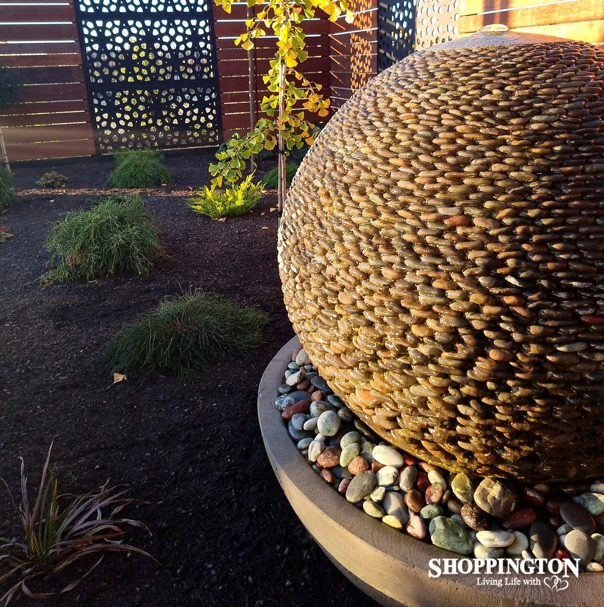 Stone Ball Water Feature 145cm incl. trough