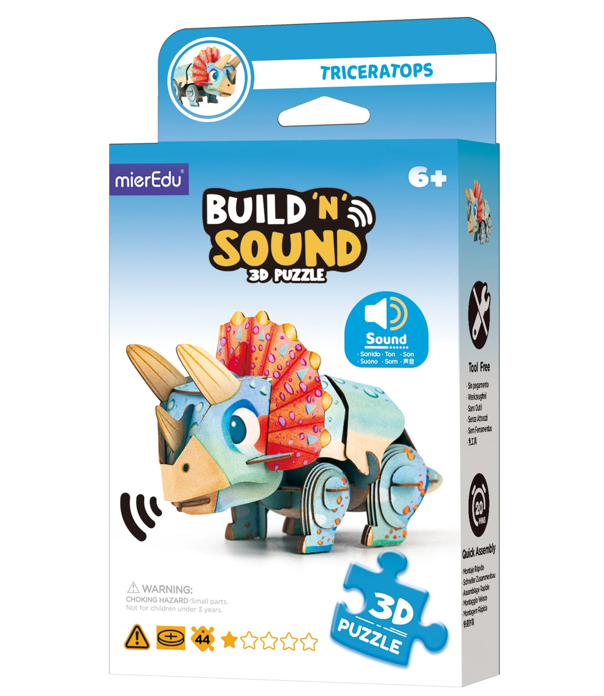 Build n Sound 3D Puzzle - Triceratops