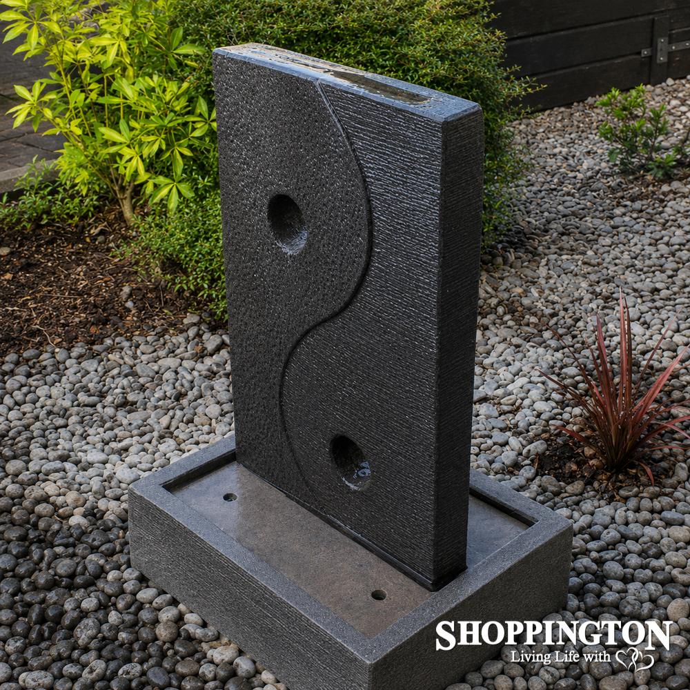 u Yin Yang Water Feature with Holes 70cm x 100cm
