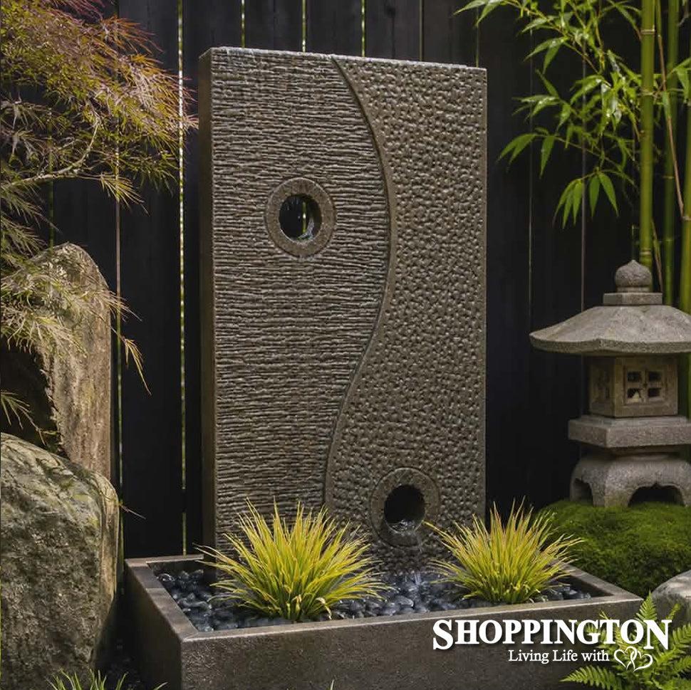 u Yin Yang Water Feature with Holes 70cm x 100cm