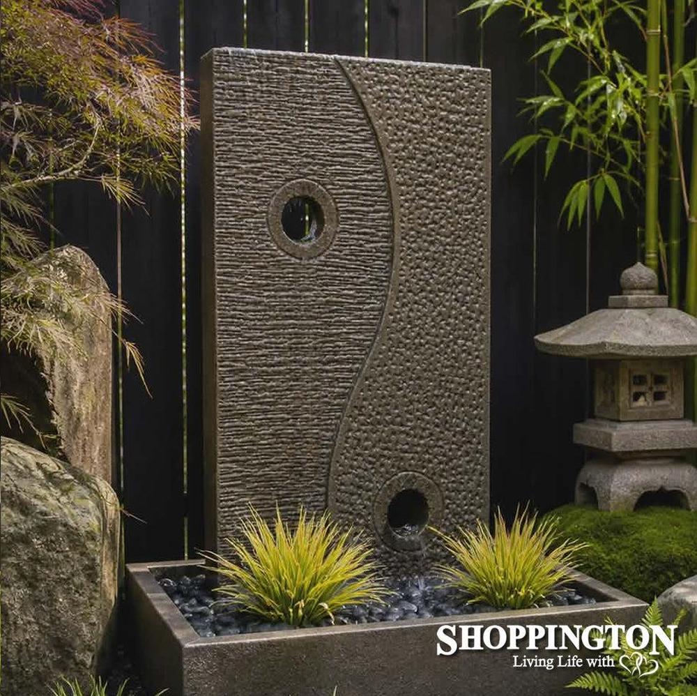 u Yin Yang Water Feature with Holes 70cm x 100cm