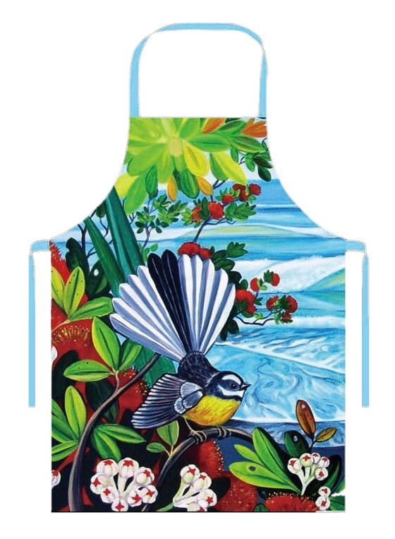 Apron NZ Print - Ocean Fantail - Irina Velman