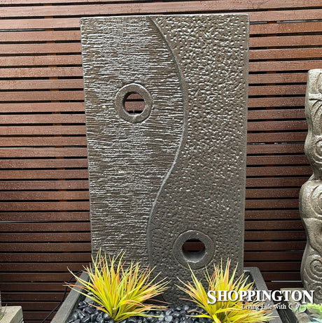 u Yin Yang Water Feature with Holes 70cm x 100cm