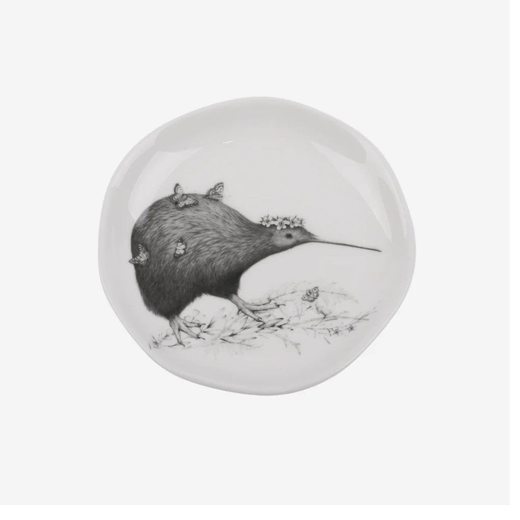 Trinket Dish - Brown Kiwi Walking with Aroha