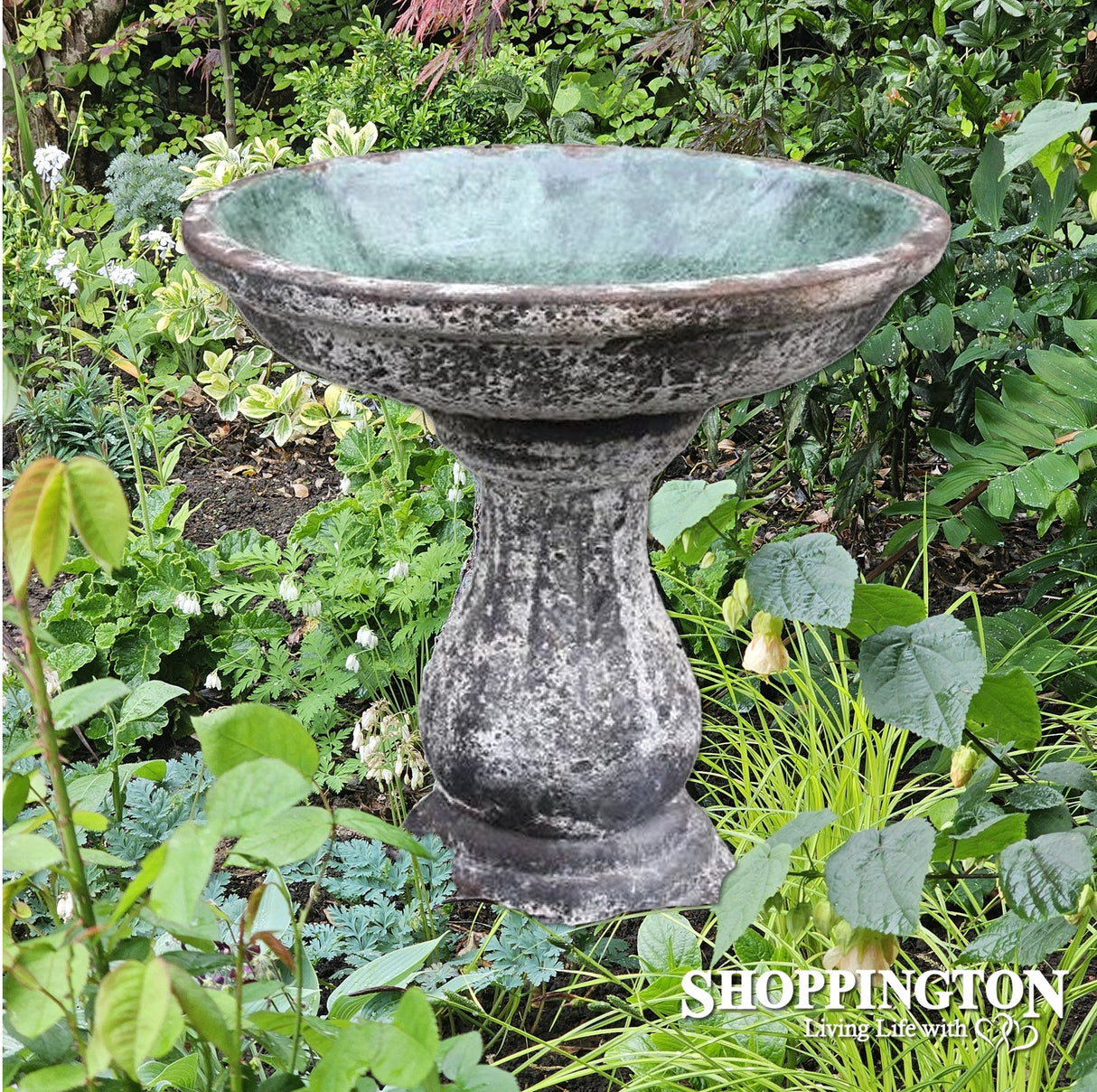 Oceanic Bird Bath 75cm - White