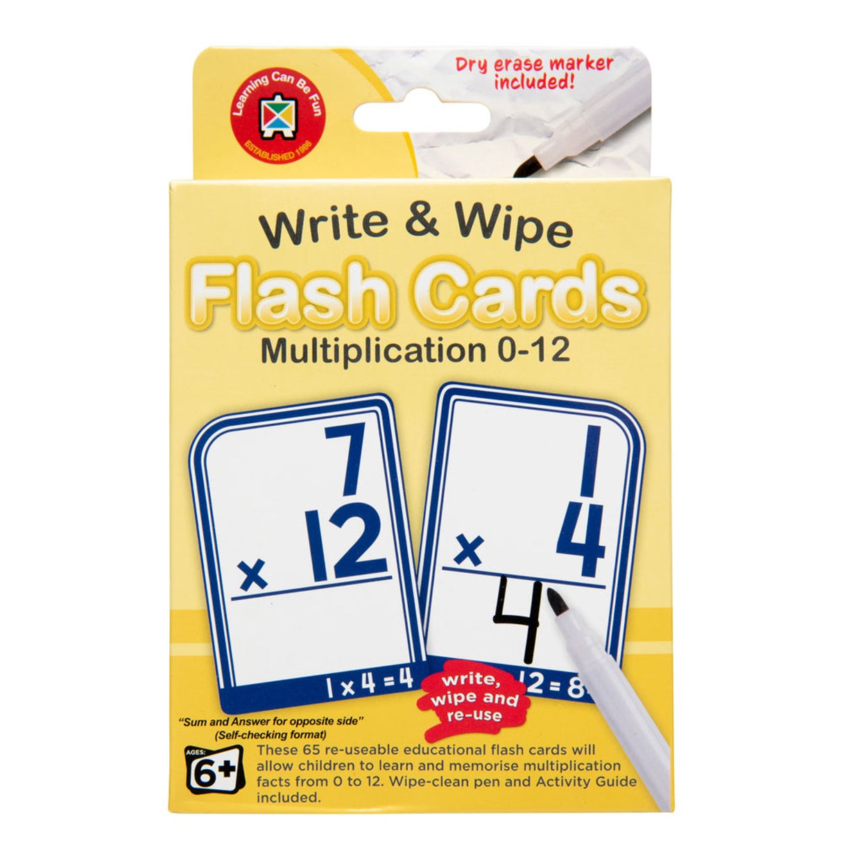 Write & Wipe Flash Cards - Multiplication
