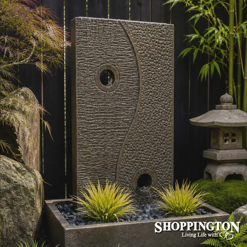 u Yin Yang Water Feature with Holes 70cm x 100cm