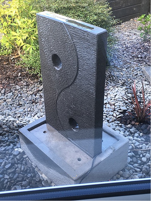u Yin Yang Water Feature with Holes 70cm x 100cm