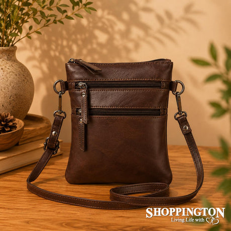 100% Leather Cedar Crossbody Bag