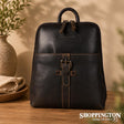 100% Leather Hartley Backpack - Dark Brown