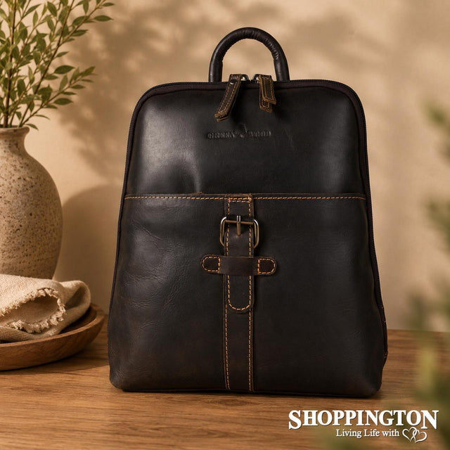 100% Leather Hartley Backpack - Dark Brown