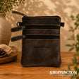 100% Leather Kempsey Sling Bag - Brown