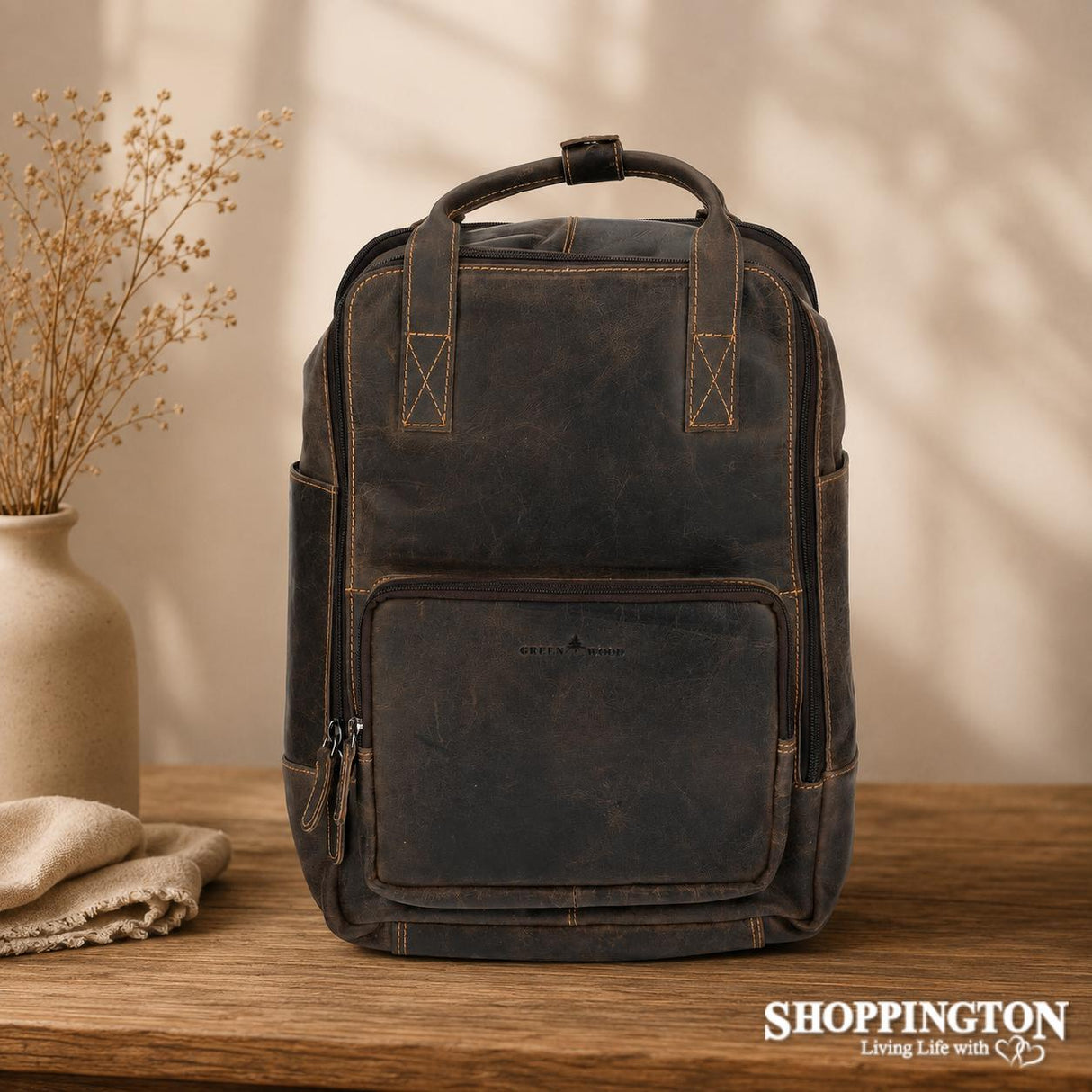 100% Leather Mackay Backpack - Sand