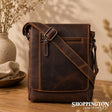 100% Leather Mini Messenger Henry Satchel