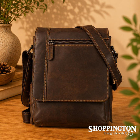 100% LeatherHenry Vintage Messenger Bag - Brown