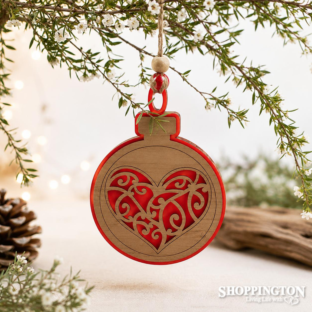 100% NZ Made Bauble: Red Heart