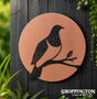 100% NZ Made Brushed Copper Circle - Kereru Wall Art