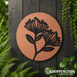 100% NZ Made Brushed Copper Circle - Pohutukawa