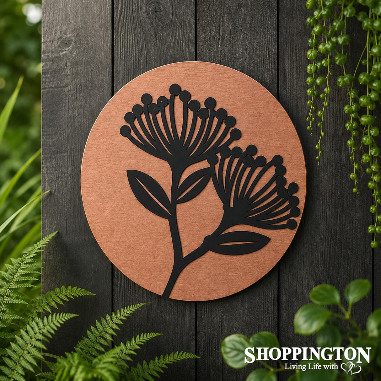 100% NZ Made Brushed Copper Circle - Pohutukawa