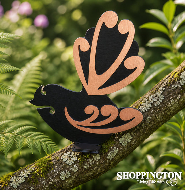 100% NZ Made Freestanding Fantail Garden Art