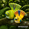 100% NZ Made Garden Ornament - Splashy Bird Art / Coloured Fantails