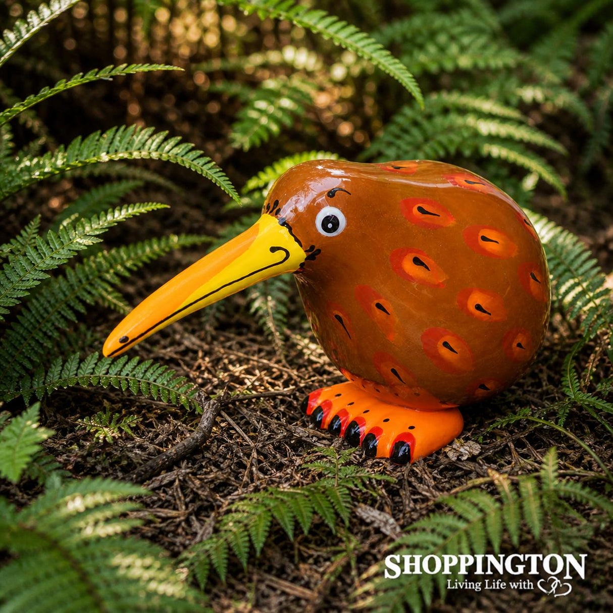 100% NZ Made Garden Ornament - Splashy Bird Art Kiwi