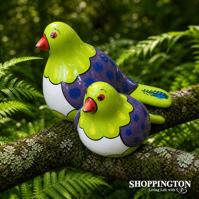 100% NZ Made Garden Ornament - Splashy Bird Art / Wood Pigeon