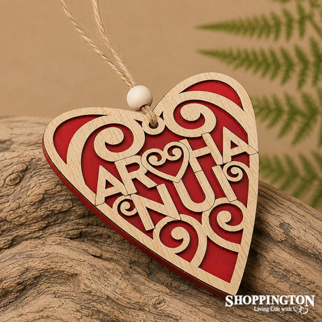 100% NZ Made Heart - Aroha Nui (Red)