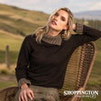 100% NZ Made Two Tone Trim Jumper / Mocha