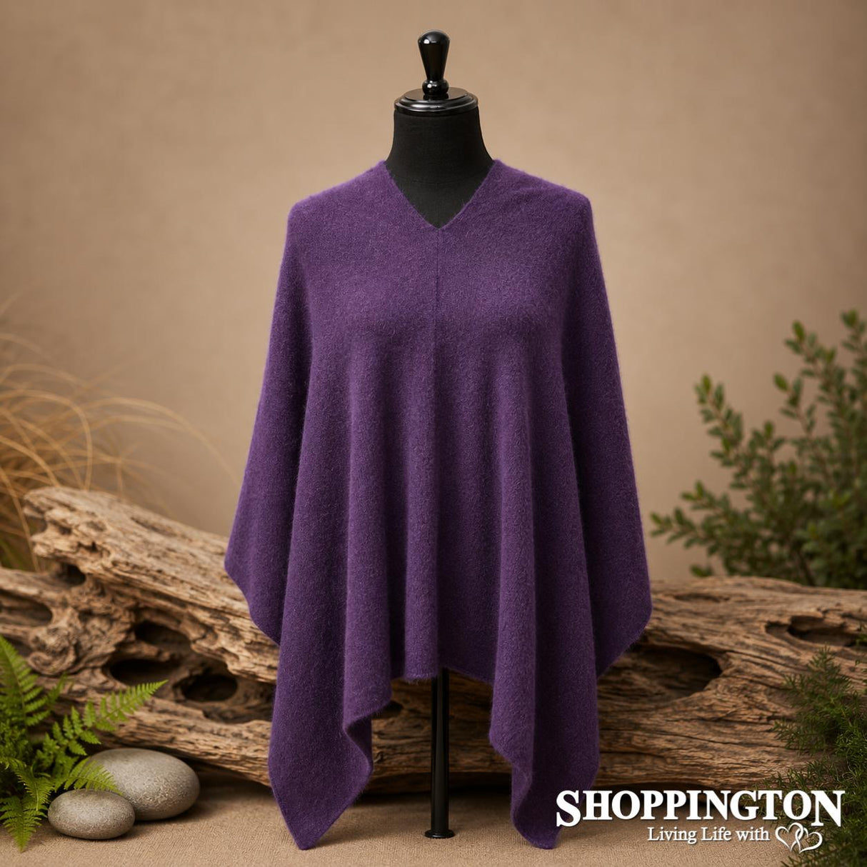 100% NZ Made Two Way Poncho / Grape