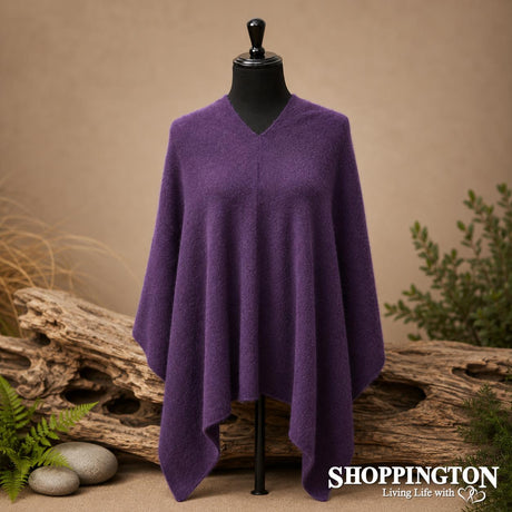 100% NZ Made Two Way Poncho / Grape