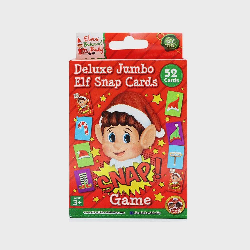 Hoolaroo Elf SNAP-Karten – 52 Stück, Schwarz – Lustiges Familienspiel Für Die Weihnachtszeit