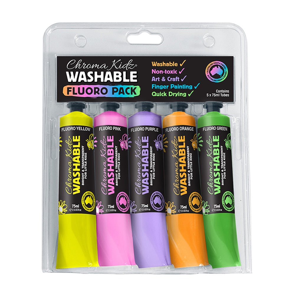 Chroma Kidz Washable Acrylic Paint  - Fluro