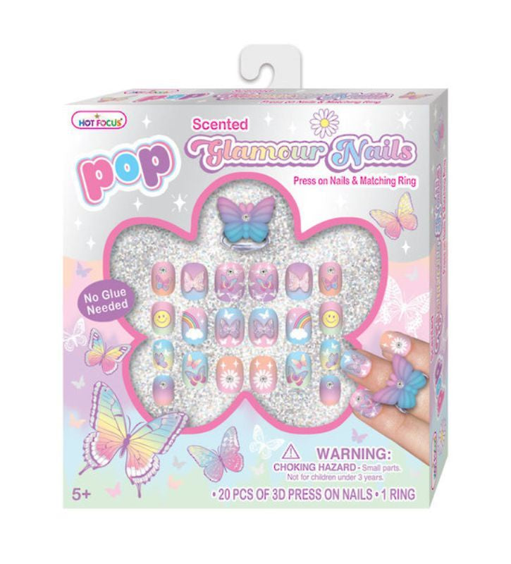 POP 3D Glamour Nails - Butterflies and Rainbows