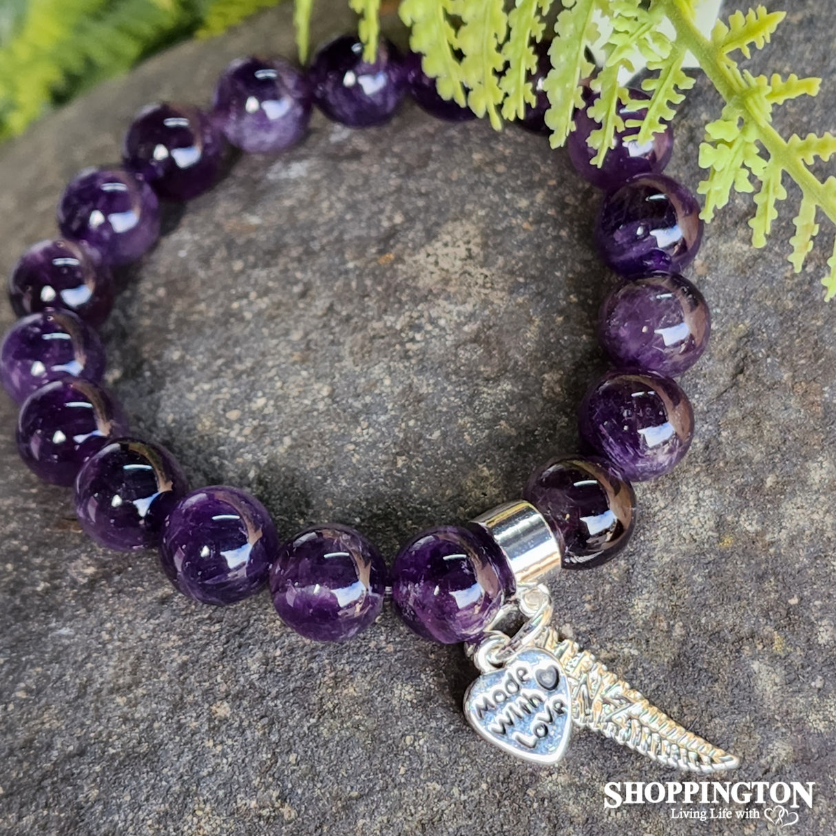 Gemstone Bracelet - Amethyst Fern