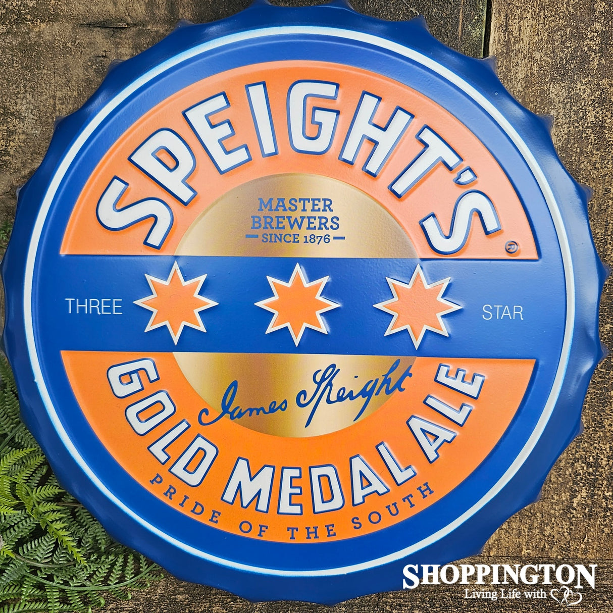 Speights Bottle Top Pressed Metal Wall Art 35cm