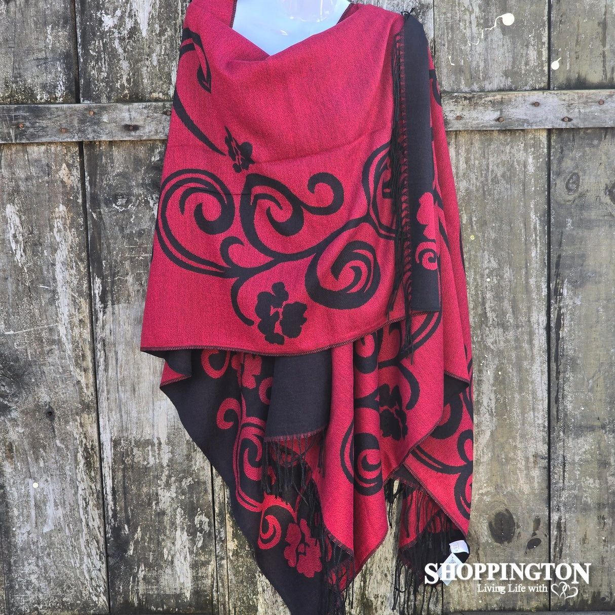 Cape - Curl & Tassel Red