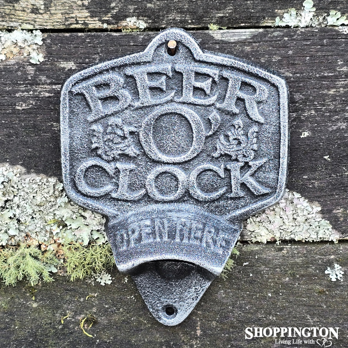 Cast Iron Beer O Clock Bottle Opener