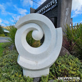 Garden Sculpture - Terrazzo Swirl White