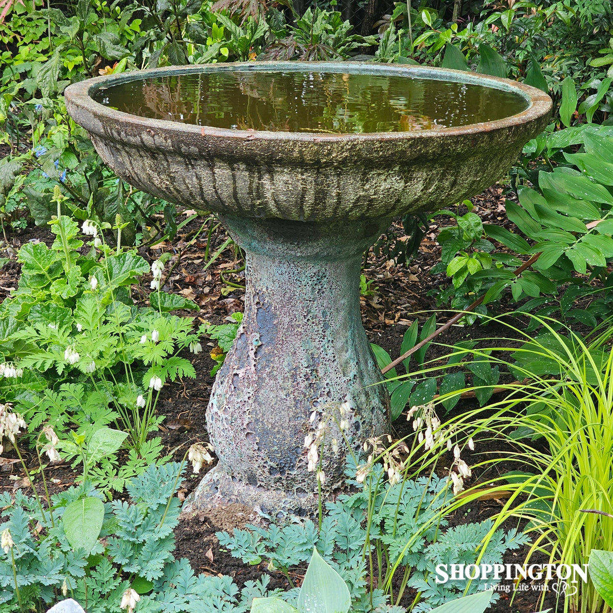 Oceanic Bird Bath 75cm - Teal