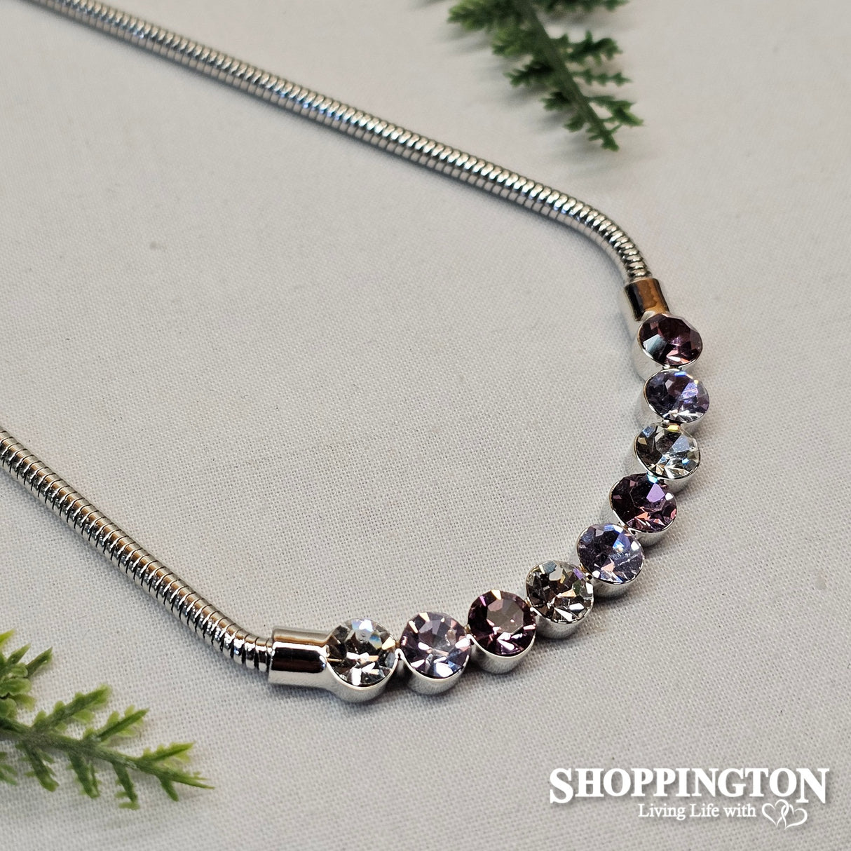 Necklace - Lavender Rhinestone
