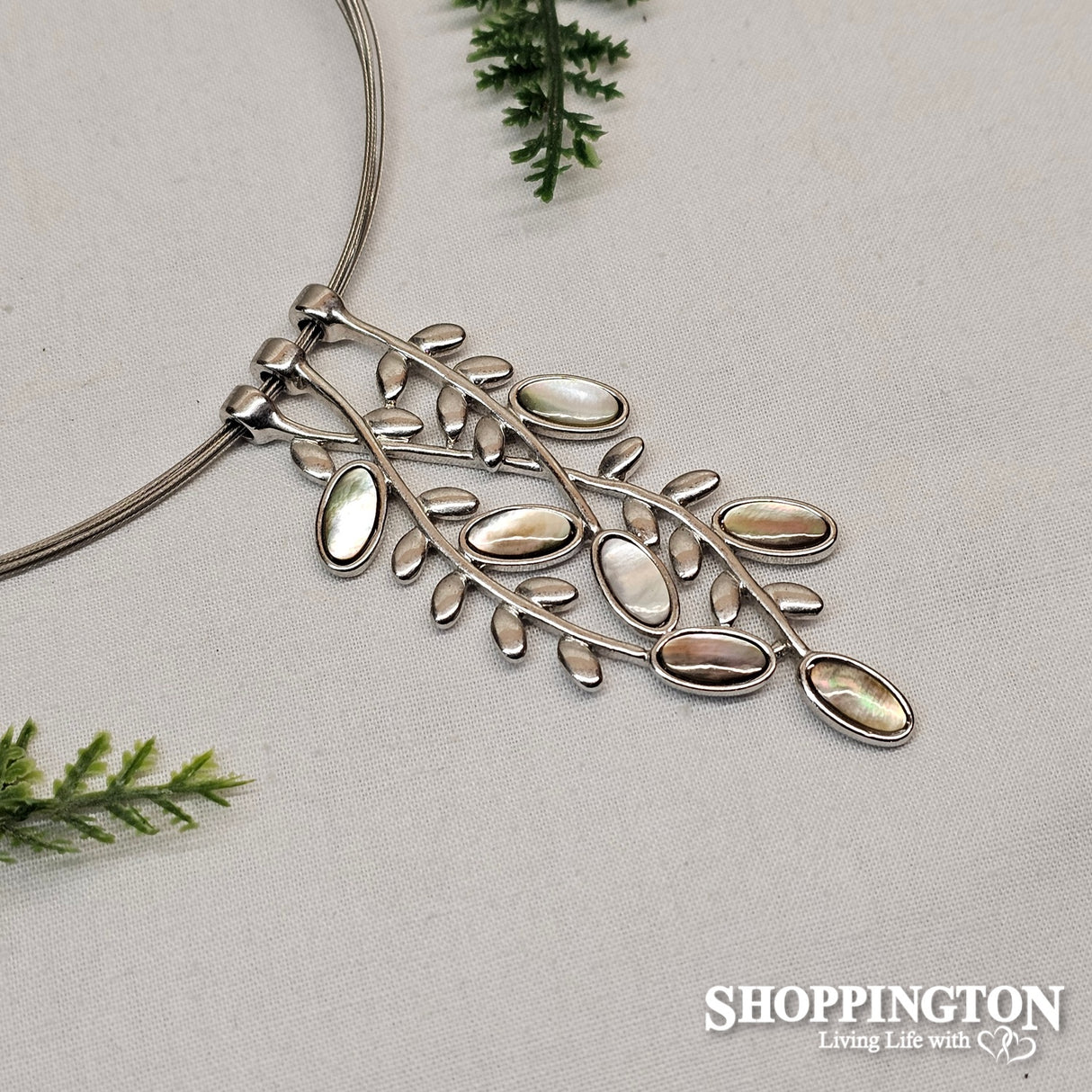 Necklace - MOP Leaf Branch