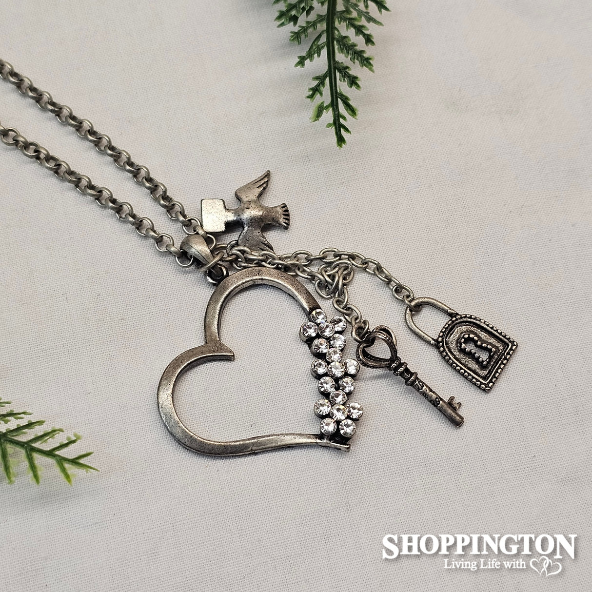 Necklace - Love Mail Heart Steampunk