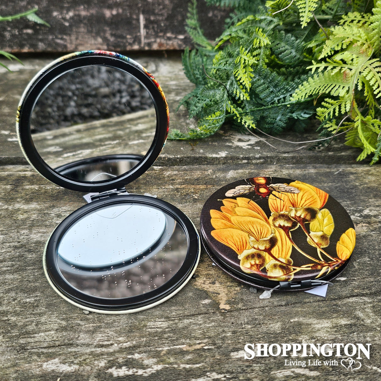 Compact Mirror - Kowhai & Bee