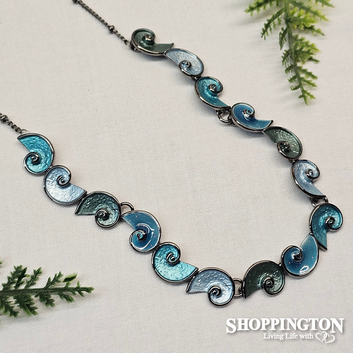 Necklace - Blue Seashells